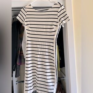 Banana Republic striped bodycon dress.
